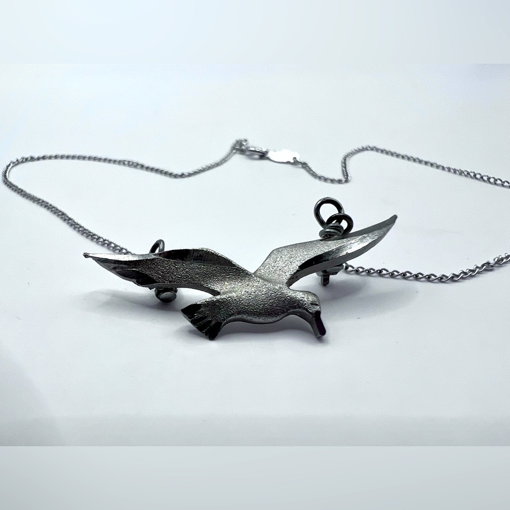 Sterling Silver Marvel Seagull‎ Necklace